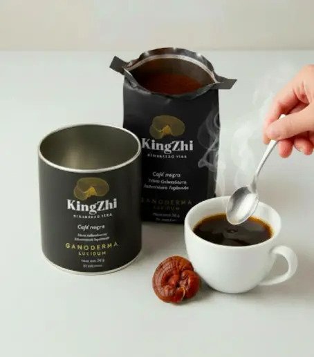 Café Negro Ganoderma Lucidum Premium Tipo Exportación Colombiano | Tarro 50 g (33 Porciones Aprox.) | Café Liofilizado Premium - Imagen 3