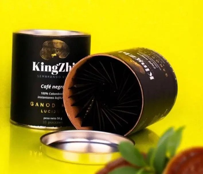 Café Negro Ganoderma Lucidum Premium Tipo Exportación Colombiano | Tarro 24 Sachets (36 g) | Café Liofilizado Premium - Imagen 4
