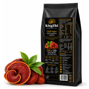 Café Negro Con Ganoderma Lucidum Kingzhi 120 Sachets 180 G