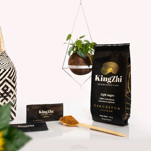 Café Negro Premium Liofilizado Con Ganoderma Lucidum 125g - Imagen 3