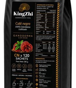 Café Negro Con Ganoderma Lucidum Kingzhi 120 Sachets 180 G