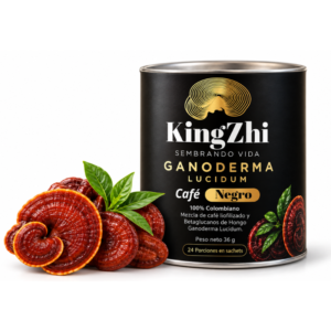 Café Negro Premium Con Ganoderma Lucidum Tarro 24 Sachet 36g